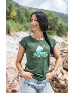 T-Shirt "Triangle View" pour femme, khaki