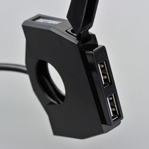 Double Prise USB Kuryakyn Noir pas cher - Eco Motos Pièces
