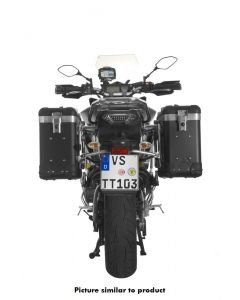 ZEGA Pro système de coffre aluminium "And-Black" 31/31 litres avec support acier inoxydable pour Yamaha MT-09 Tracer (2015-2017)