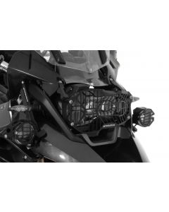 Protection de phare inox noire à attache rapide pour phare LED pour BMW R1250GS/ R1250GS Adventure/ R1200GS à partir de 2013/ R1200GS Adventure à partir de 2014 *OFFROAD USE ONLY*
